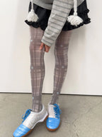 【typeservice】Frost Plaid Tights [Gray]