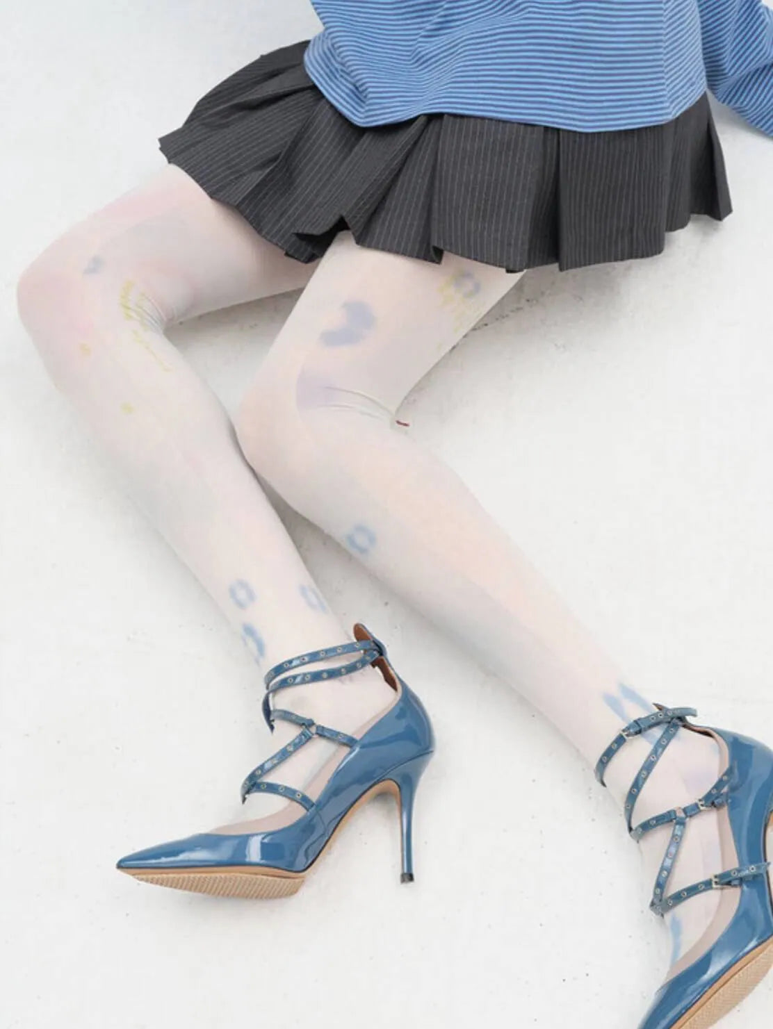 【typeservice】Soft Trace Tights [Pink / Blue]