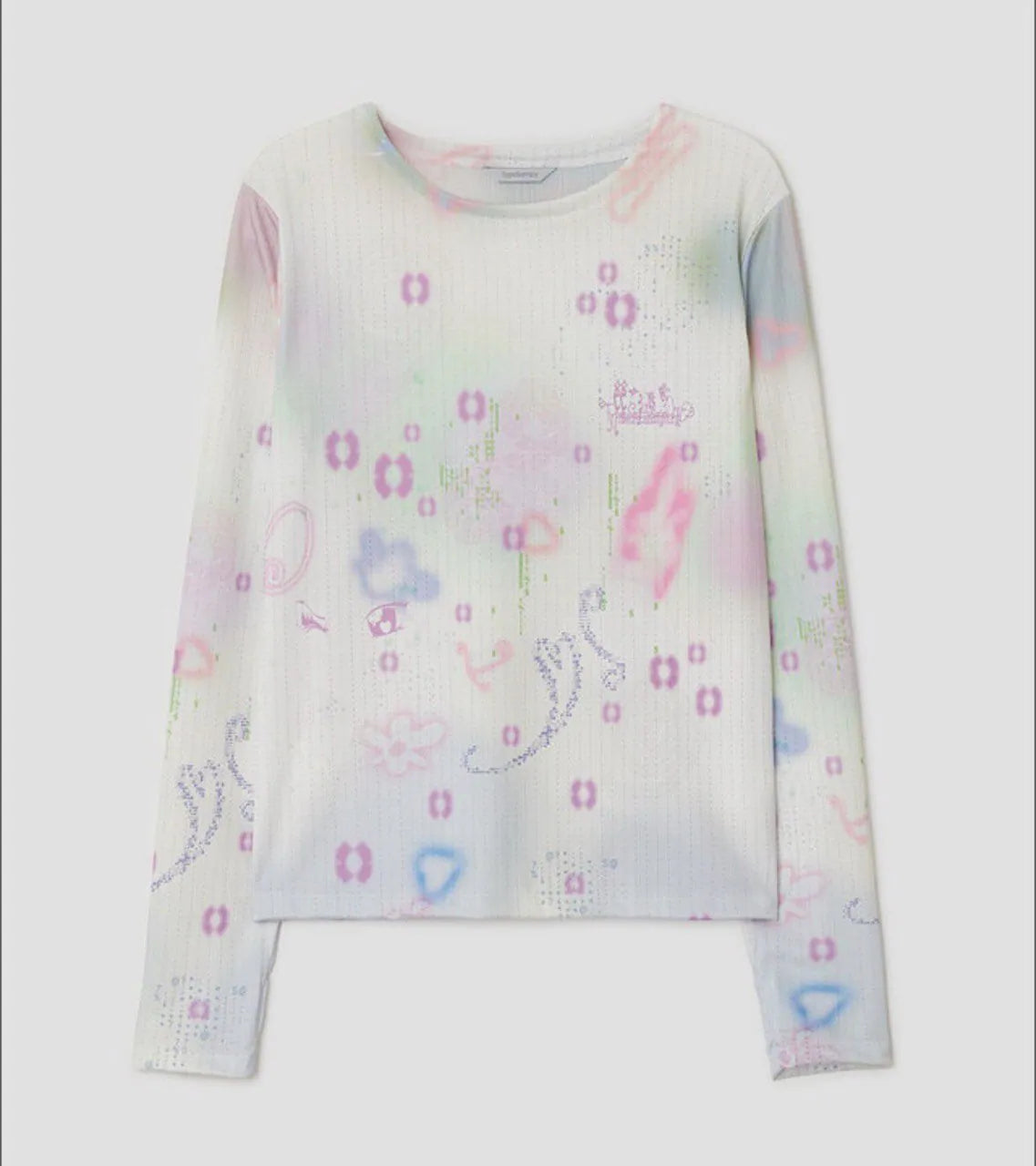 【typeservice】Soft Trace Top [Pink / Blue]