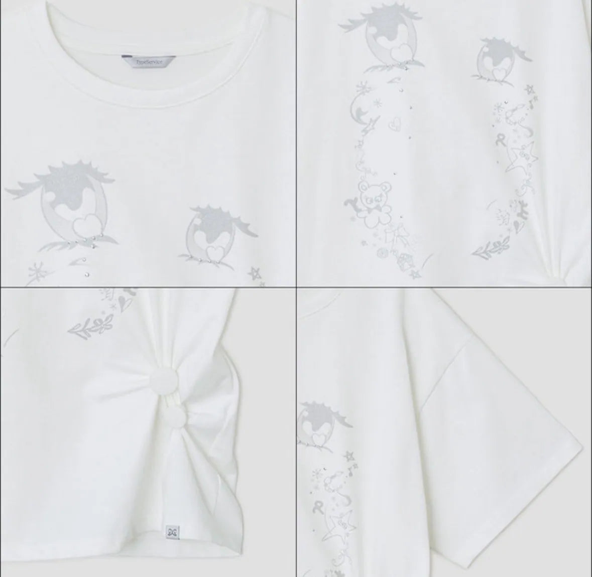 【typeservice】Cry Eyes Half Sleeve Top