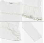 【typeservice】Flared Ruffle Top [White]