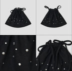 【typeservice】Hotfix Drawstring Beanie [Black / Charcoal]