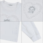 【typeservice】Edge Heart Top [Black / White]