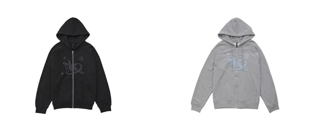 【Flare up】Milky Way Zip Hoodie [Black / Grey]