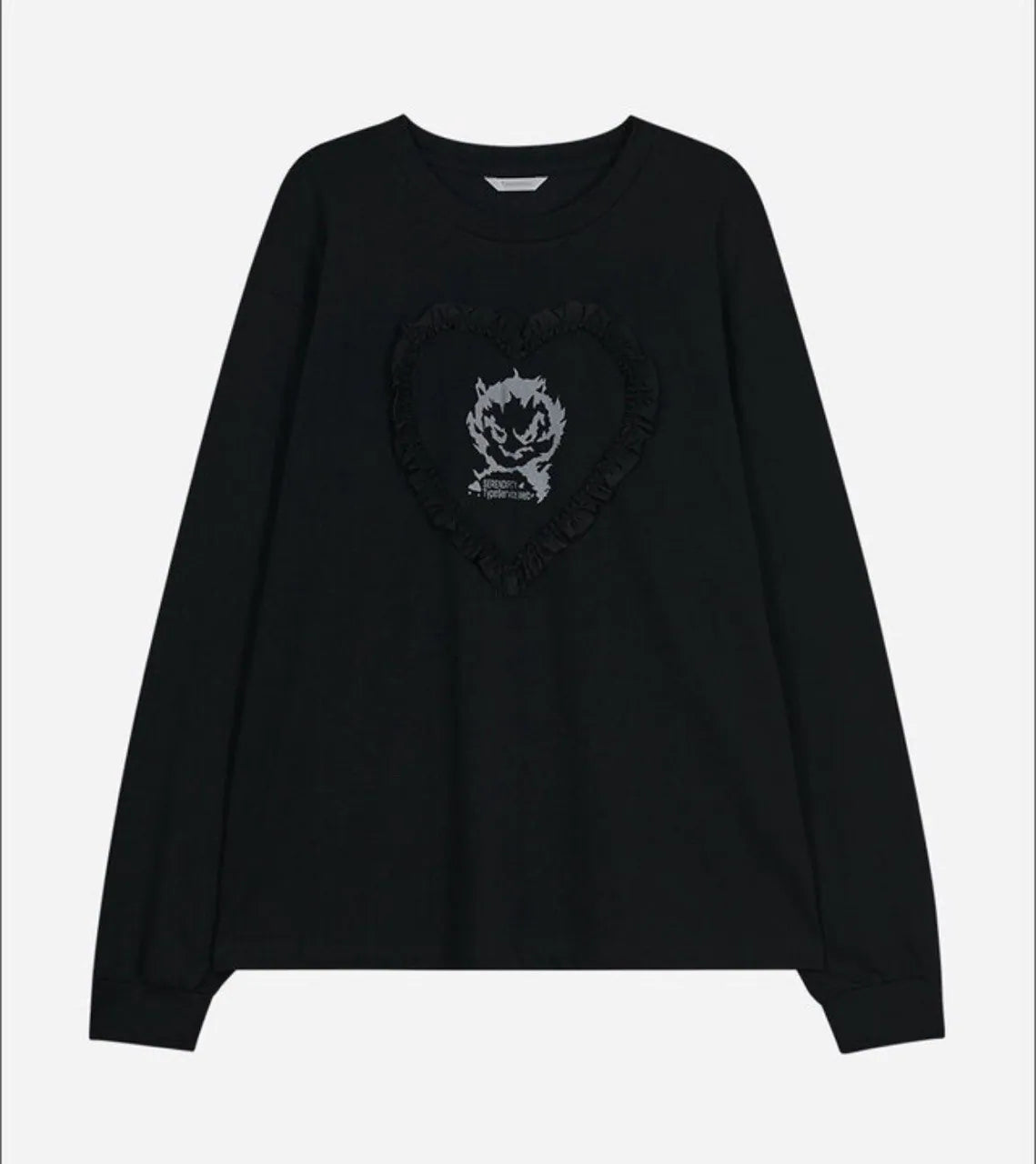 【typeservice】Edge Heart Top [Black / White]