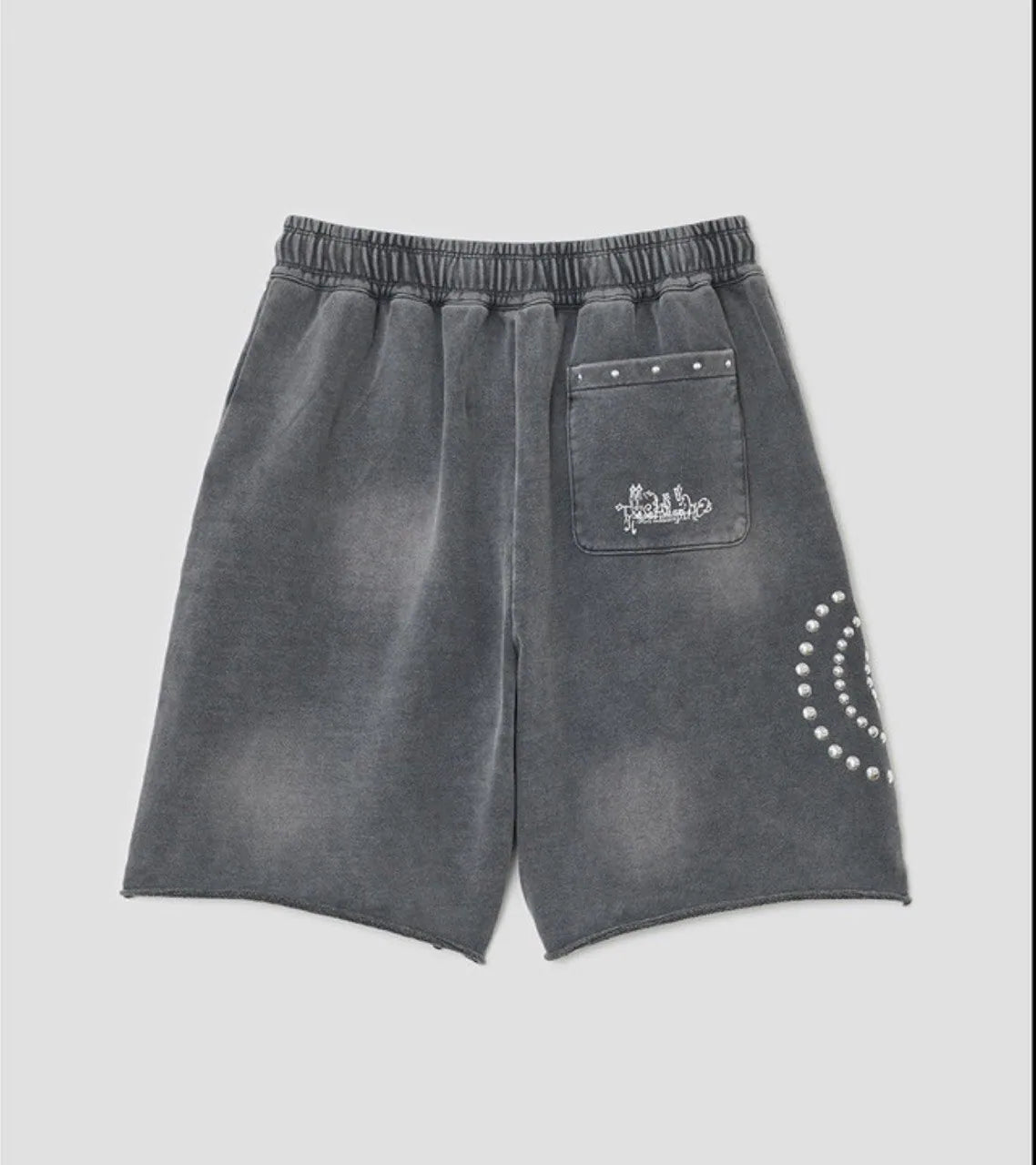 【typeservice】 Washed Hotfix Shorts [Charcoal]