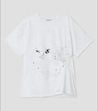 【typeservice】Scattered Ruched Top [Yellow / Charcoal / White]