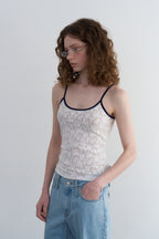 【overdue flair】TEXTURE COMBI SLEEVELESS - 2 colors