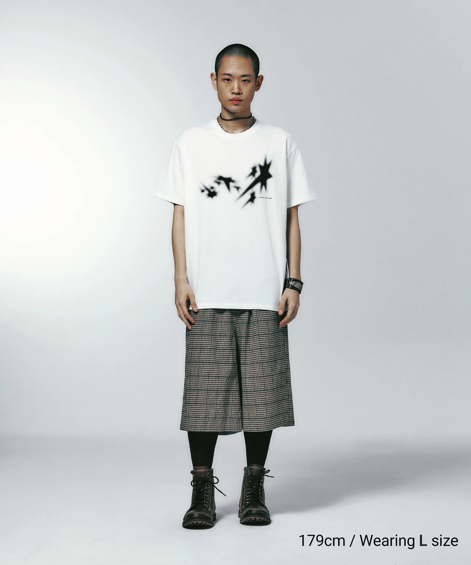 【niceghostclub】halftone symbol tee [Black / White]