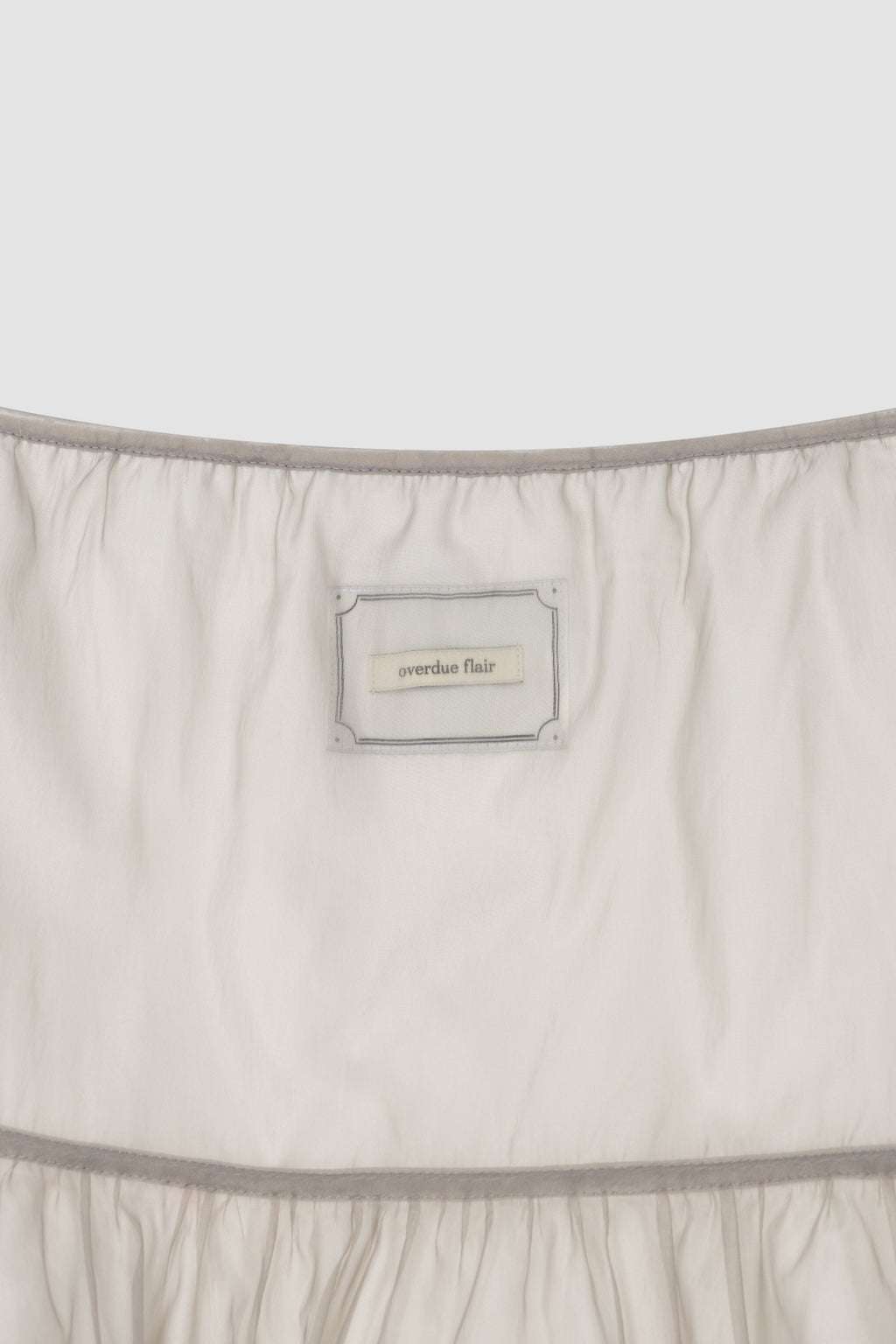 【overdue flair】ORGANZA LAYERED MINI SKIRT - GREY/WHITE