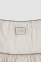 【overdue flair】ORGANZA LAYERED MINI SKIRT - GREY/WHITE