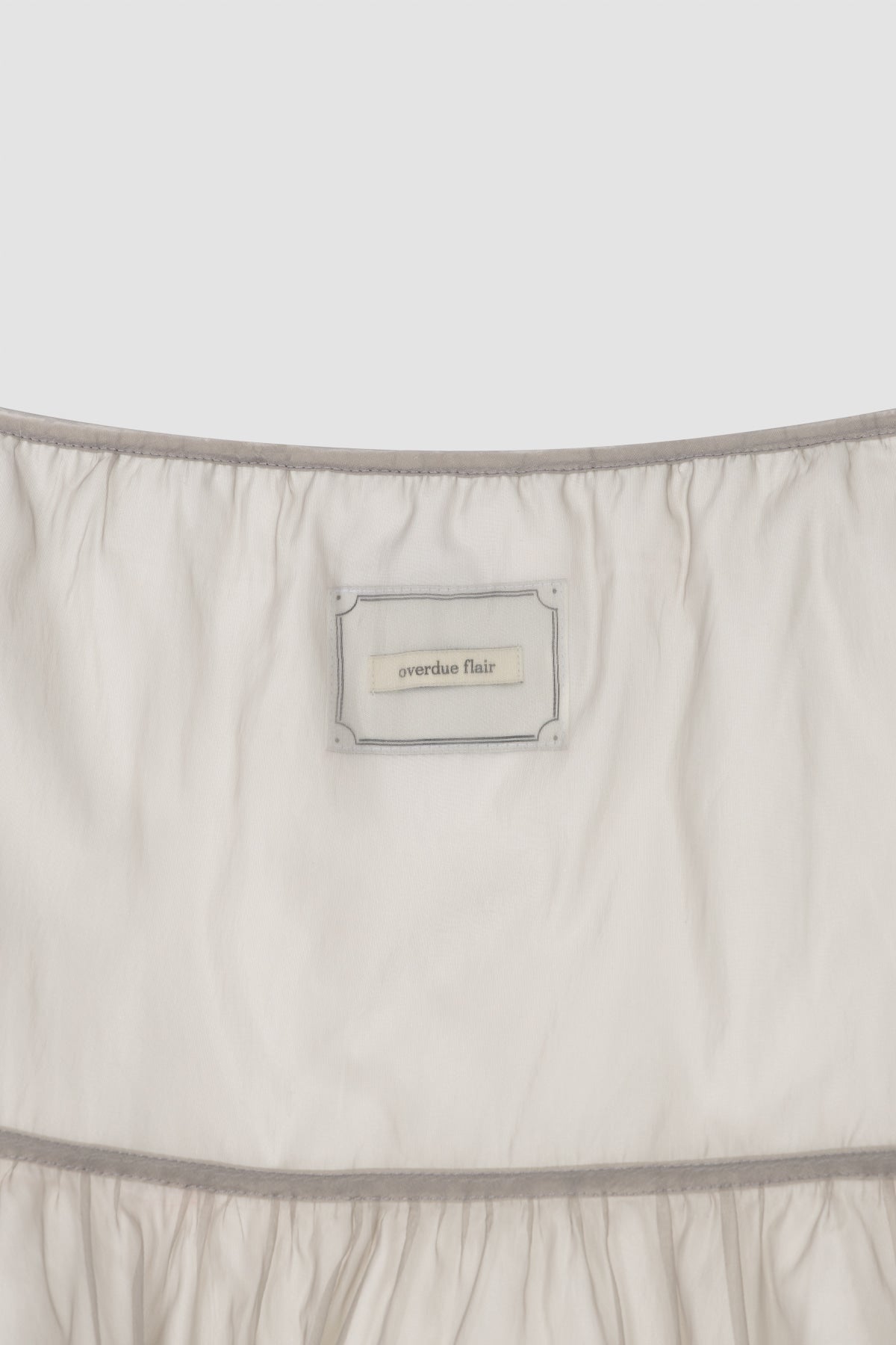 【overdue flair】ORGANZA LAYERED MINI SKIRT - GREY/WHITE