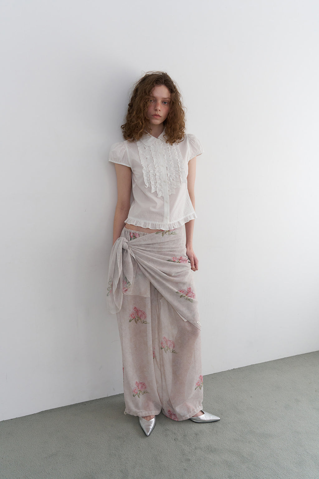 【overdue flair】VICTORIAN FRILL MESH BLOUSE - 2 colors