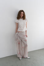 【overdue flair】VICTORIAN FRILL MESH BLOUSE - 2 colors