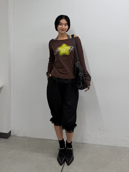 【WWG】荷葉邊蕾絲五分馬戲褲 - 3 colors