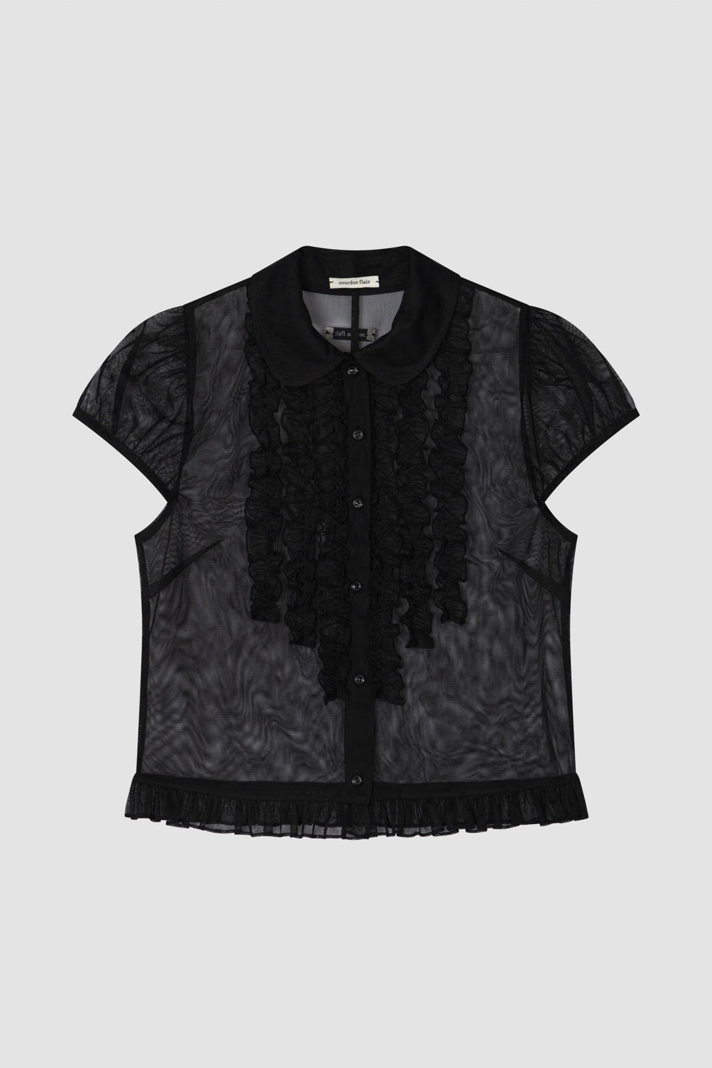 【overdue flair】VICTORIAN FRILL MESH BLOUSE - 2 colors