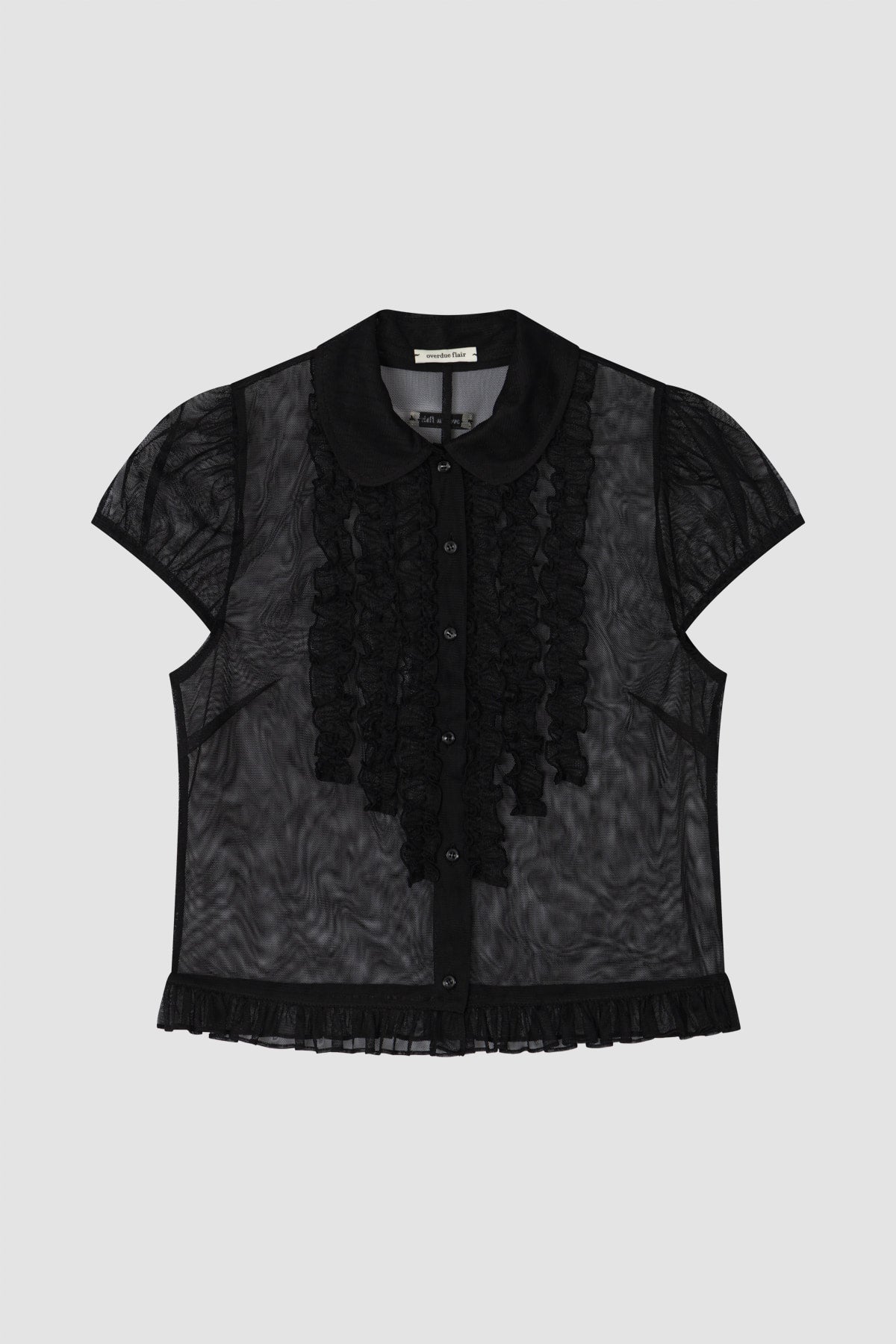 【overdue flair】VICTORIAN FRILL MESH BLOUSE - 2 colors