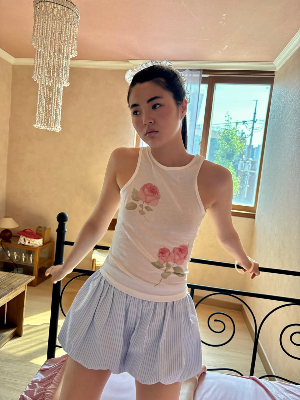 【THE PORTA】ROSE SLEEVELESS TOP - 2 colors