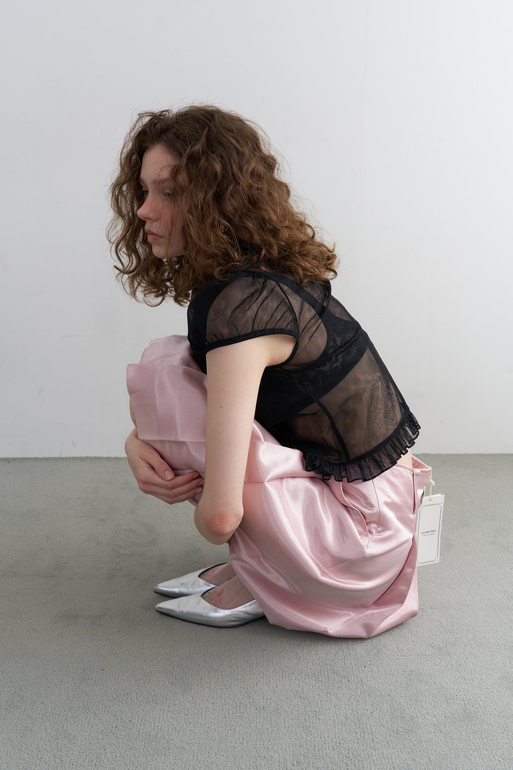 【overdue flair】VICTORIAN FRILL MESH BLOUSE - 2 colors