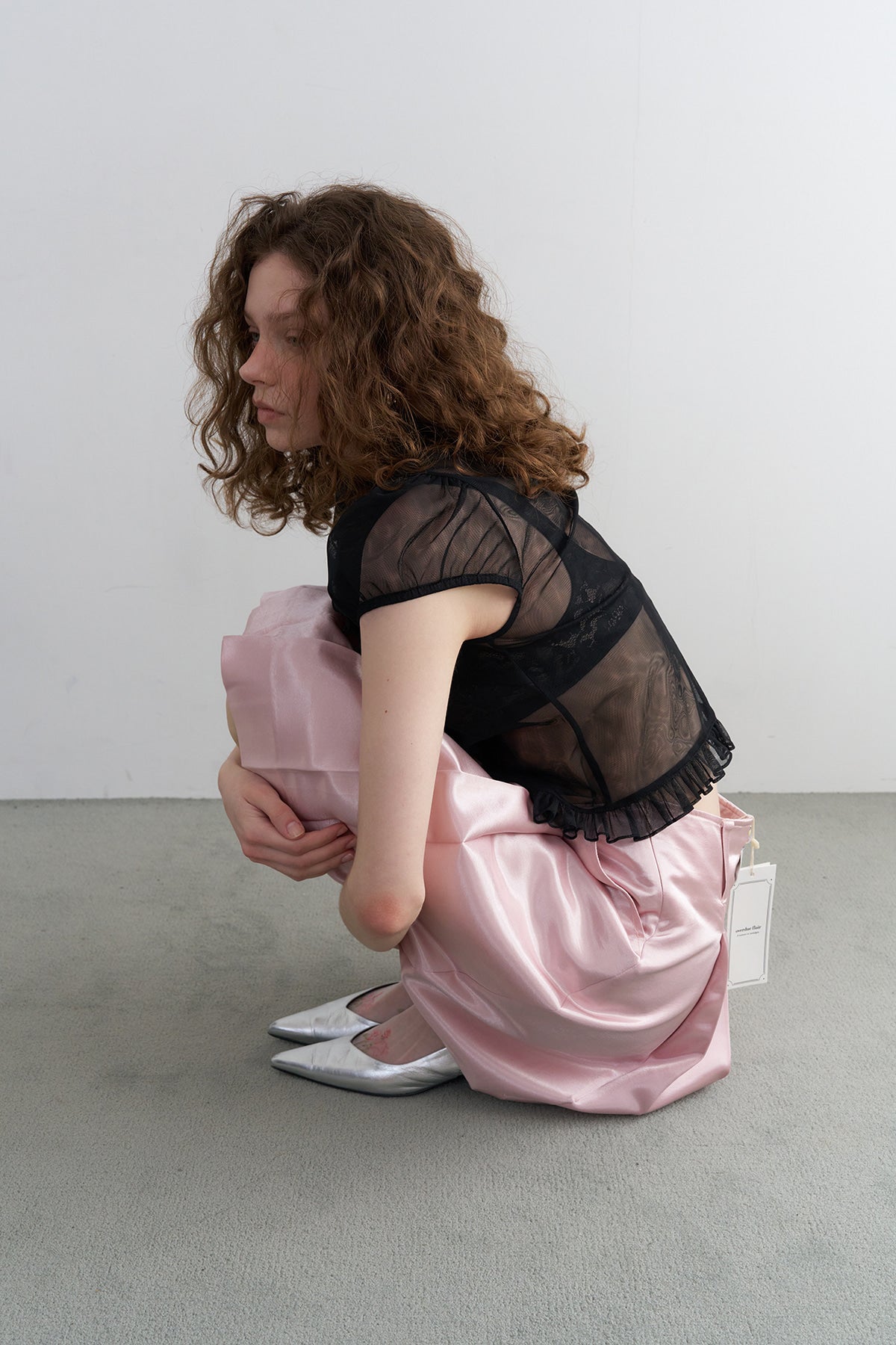 【overdue flair】VICTORIAN FRILL MESH BLOUSE - 2 colors