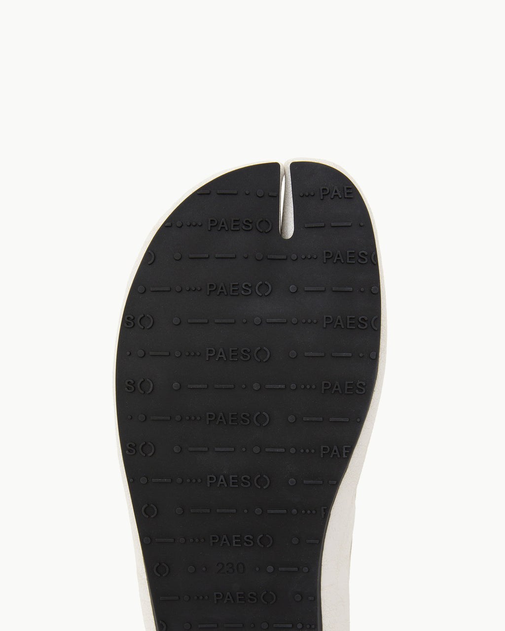 【PAES】Leather String Vintage Flat  [ White / Black ]
