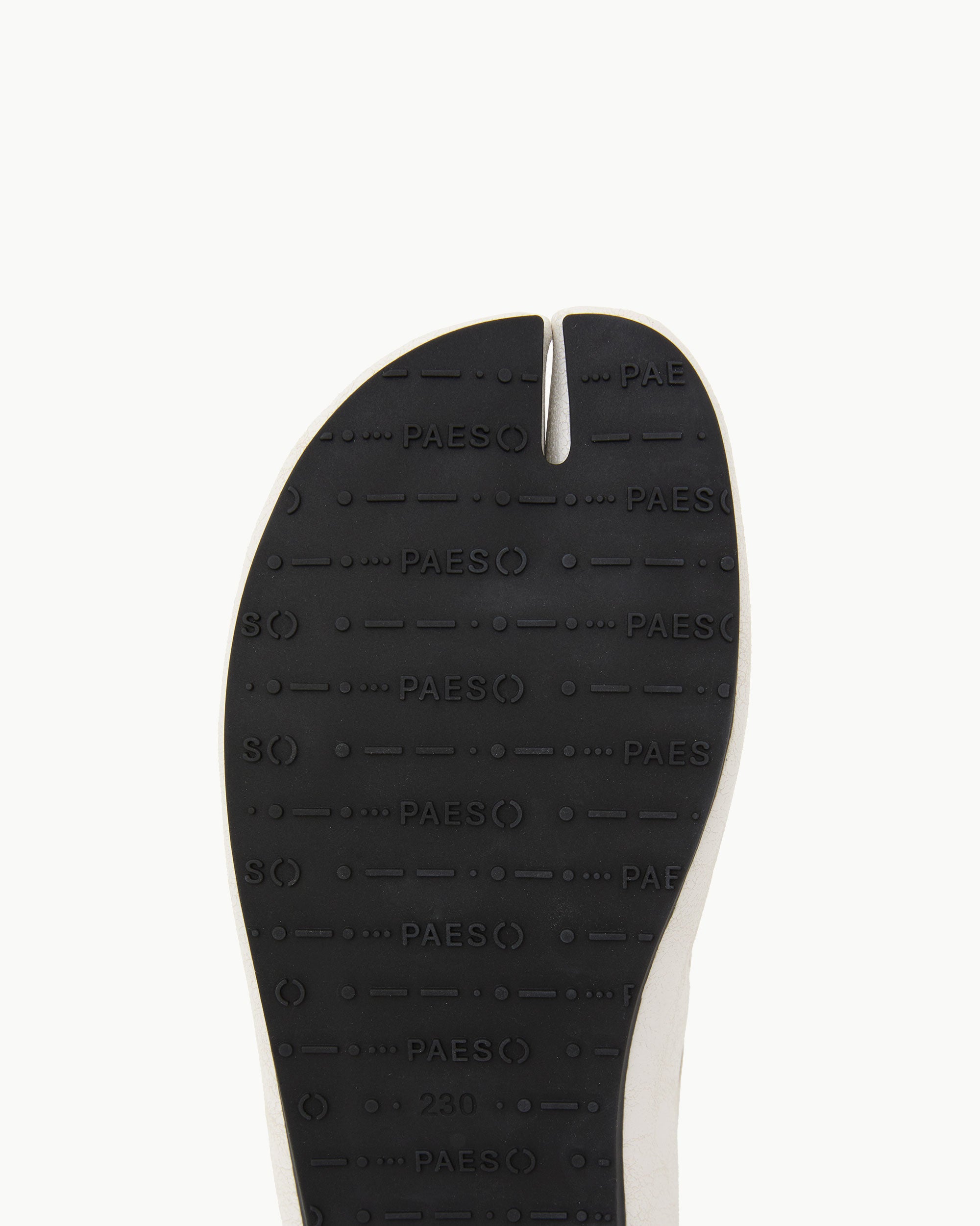 【PAES】Leather String Vintage Flat  [ White / Black ]