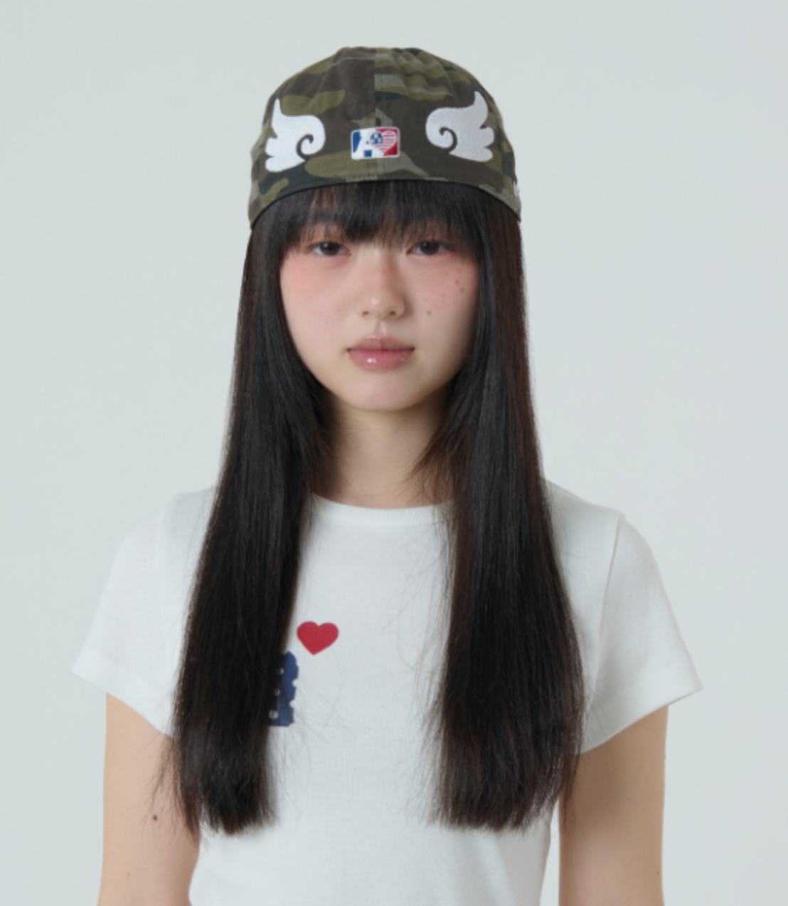 【aeae】AE SYMBOL ANGEL WING CAP [ CAMO / GREY ]