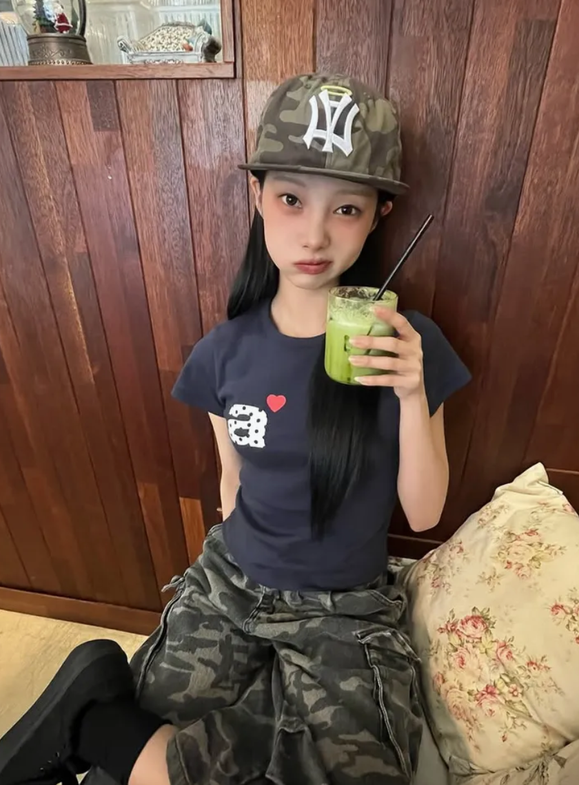 【aeae】AE SYMBOL ANGEL WING CAP [ CAMO / GREY ]