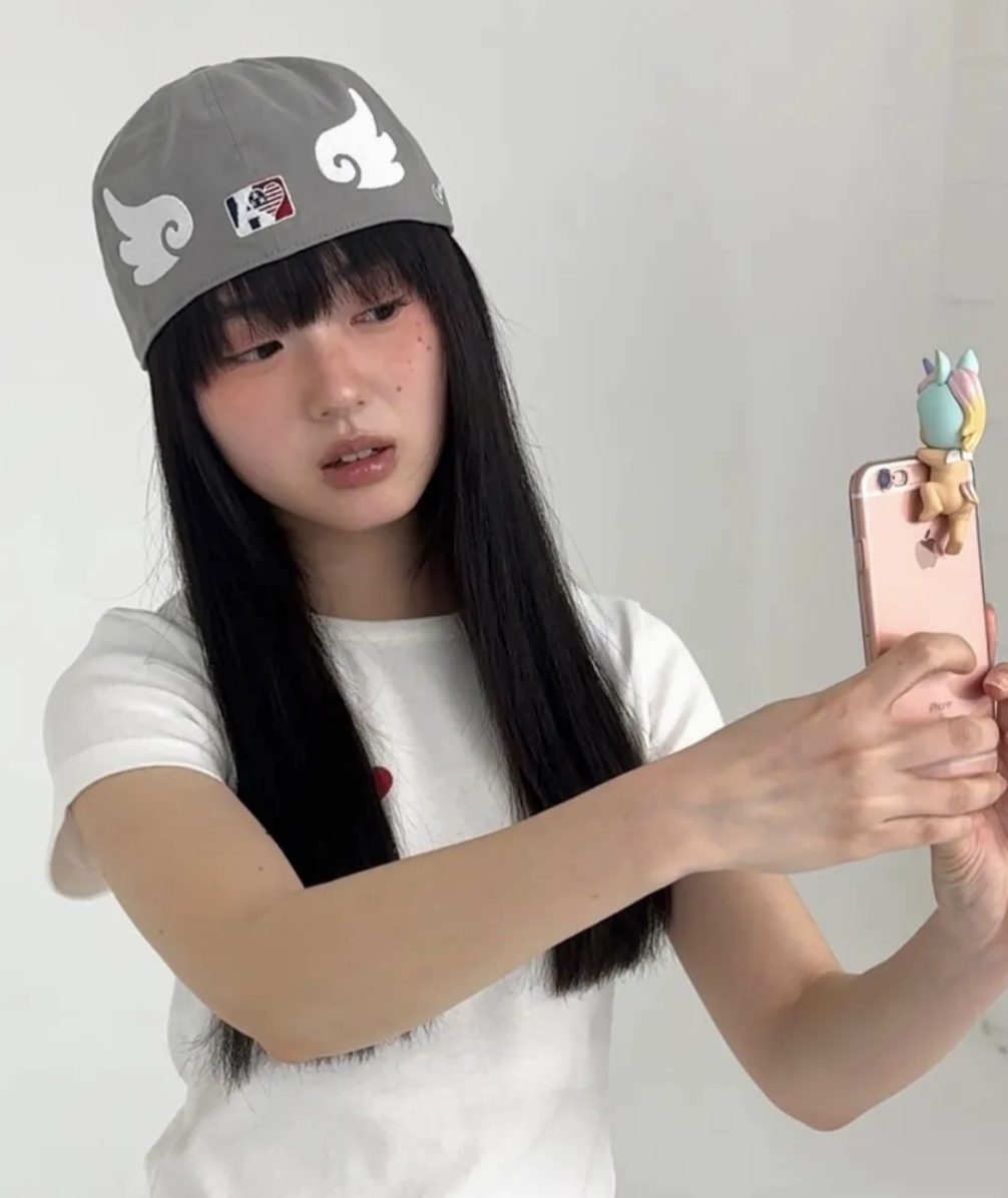 【aeae】AE SYMBOL ANGEL WING CAP [ CAMO / GREY ]