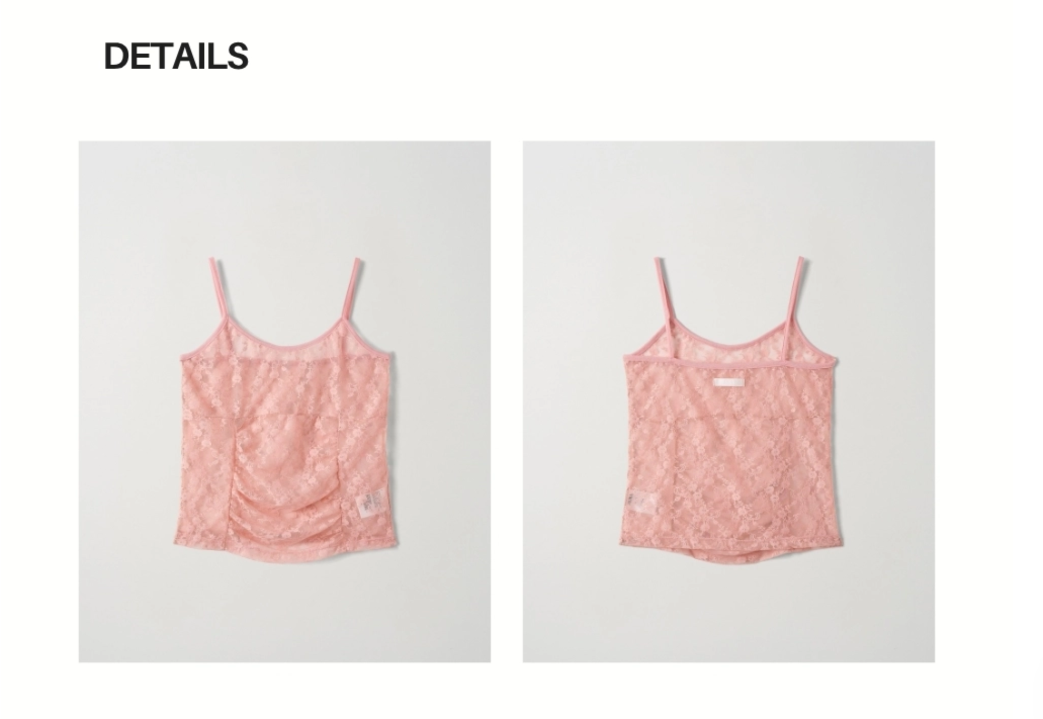 【ASURA】RUCHED LACE SLEEVELESS - 2 colors