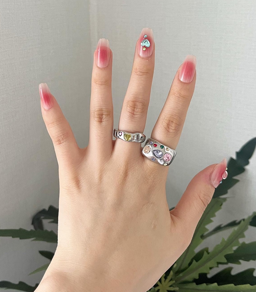 【3amgang】Silver gemstone RING