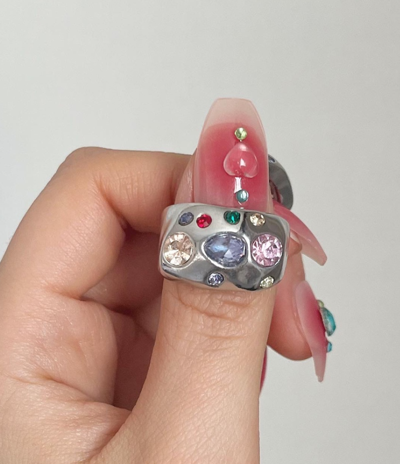 【3amgang】Silver gemstone RING