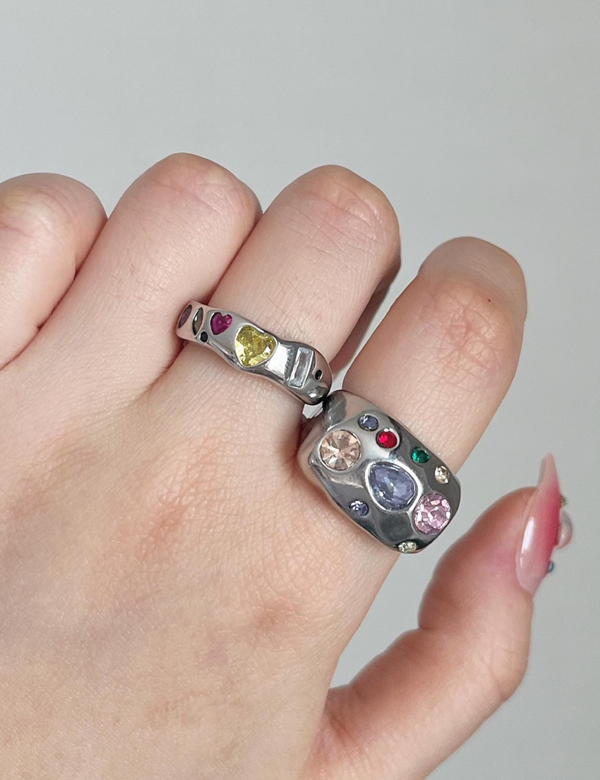 【3amgang】Silver gemstone RING