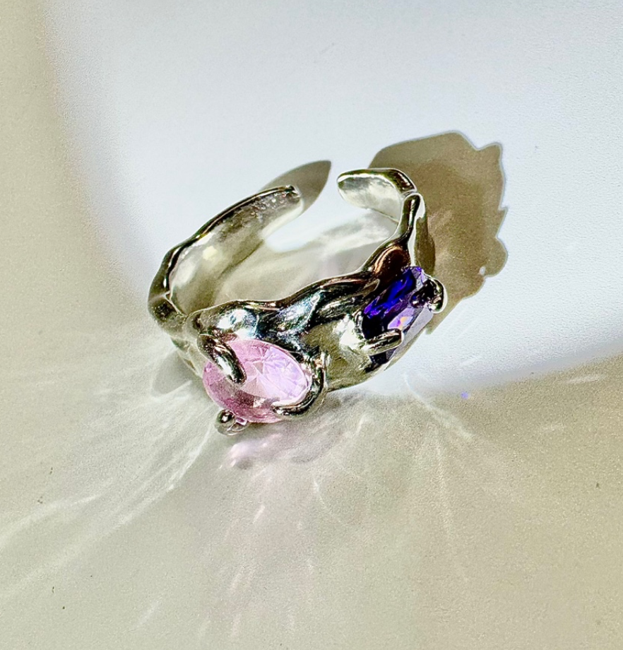 【3amgang】Wave pink purple RING