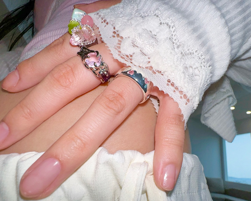 【3amgang】Wave pink purple RING