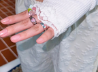 【3amgang】Wave pink purple RING