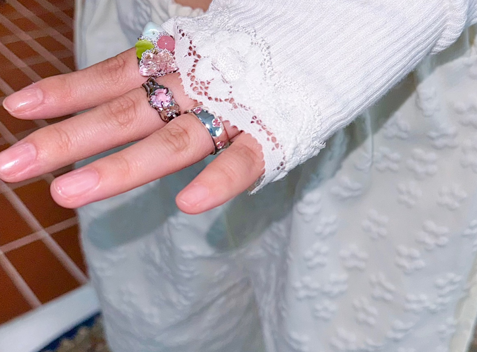 【3amgang】Wave pink purple RING