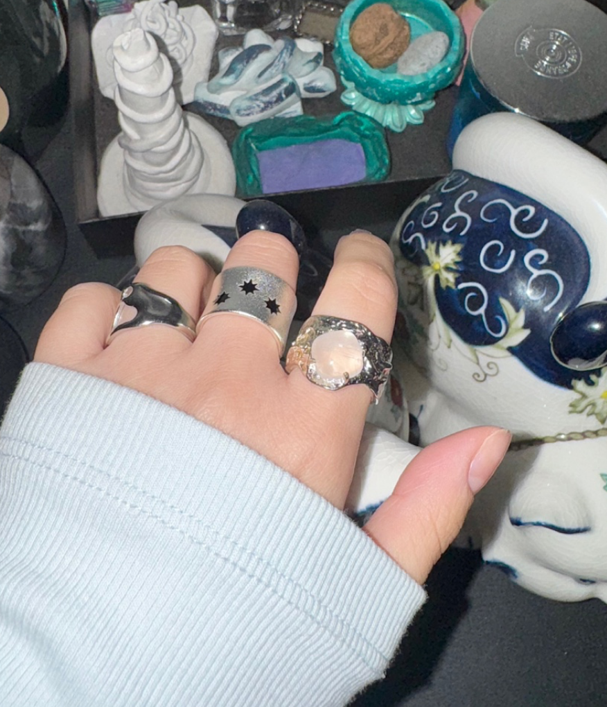 【3amgang】Bumpy crystal ring