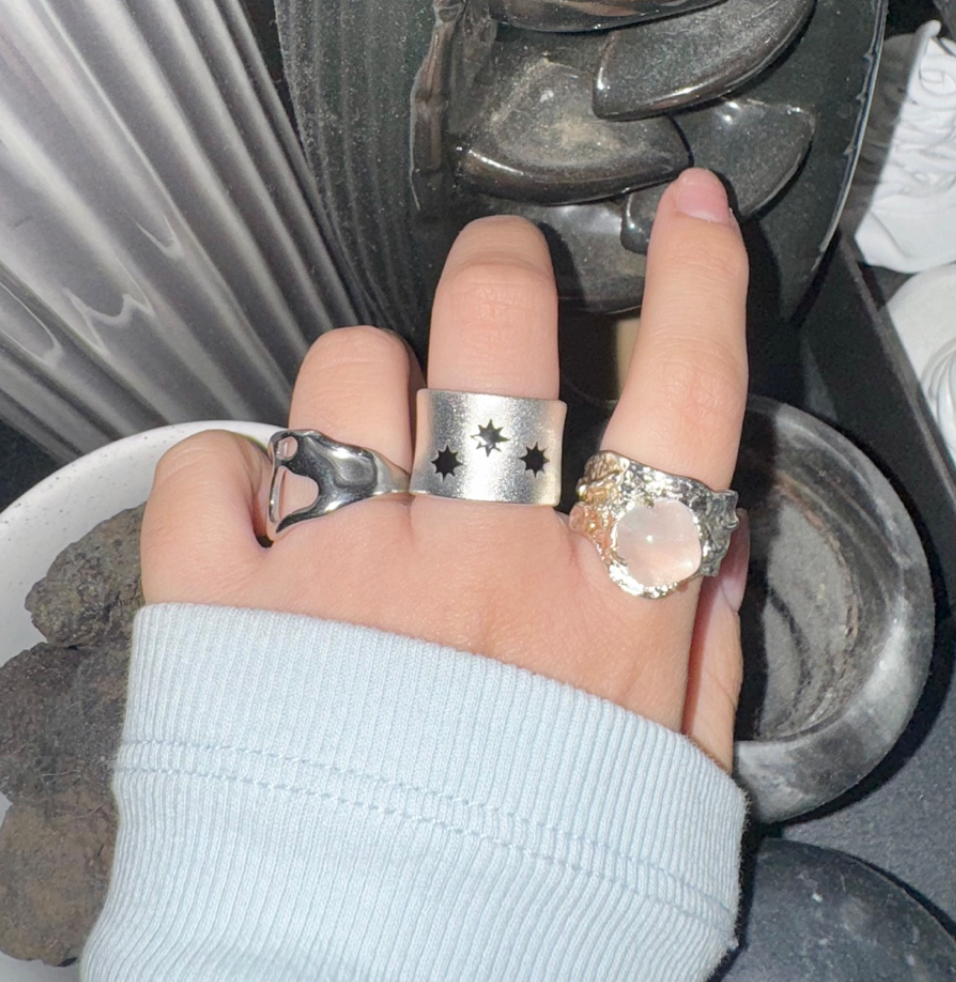 【3amgang】Bumpy crystal ring