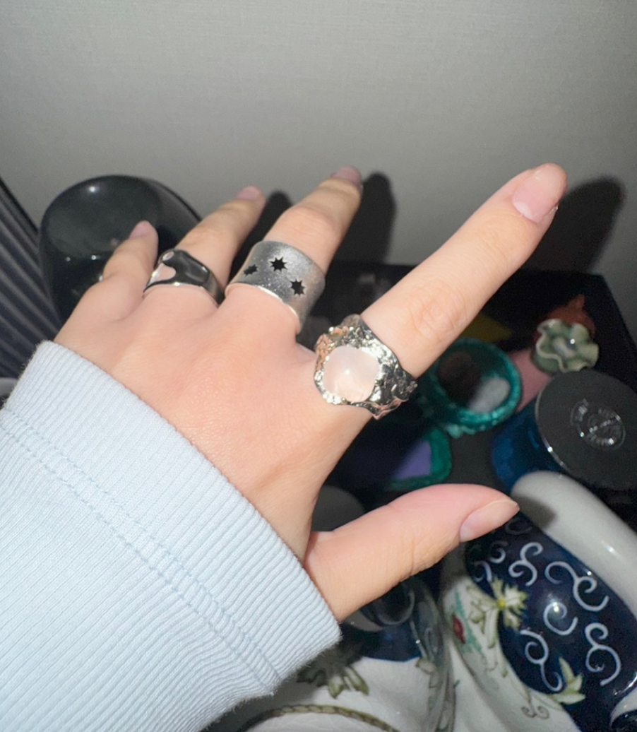 【3amgang】Bumpy crystal ring
