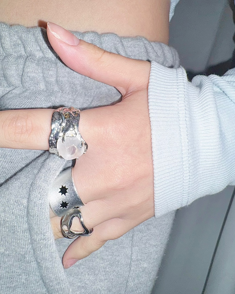 【3amgang】Bumpy crystal ring