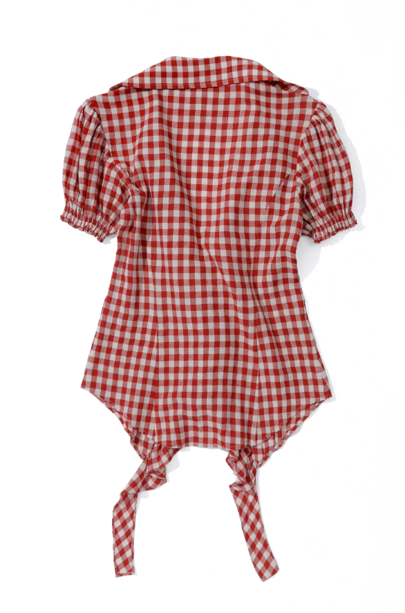 【SCULPTOR】Cottage Open Blouse - Red