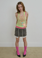 【SCULPTOR】Apron Layered Mini Skirt - 3 colors