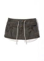 【SCULPTOR】Apron Layered Mini Skirt - 3 colors