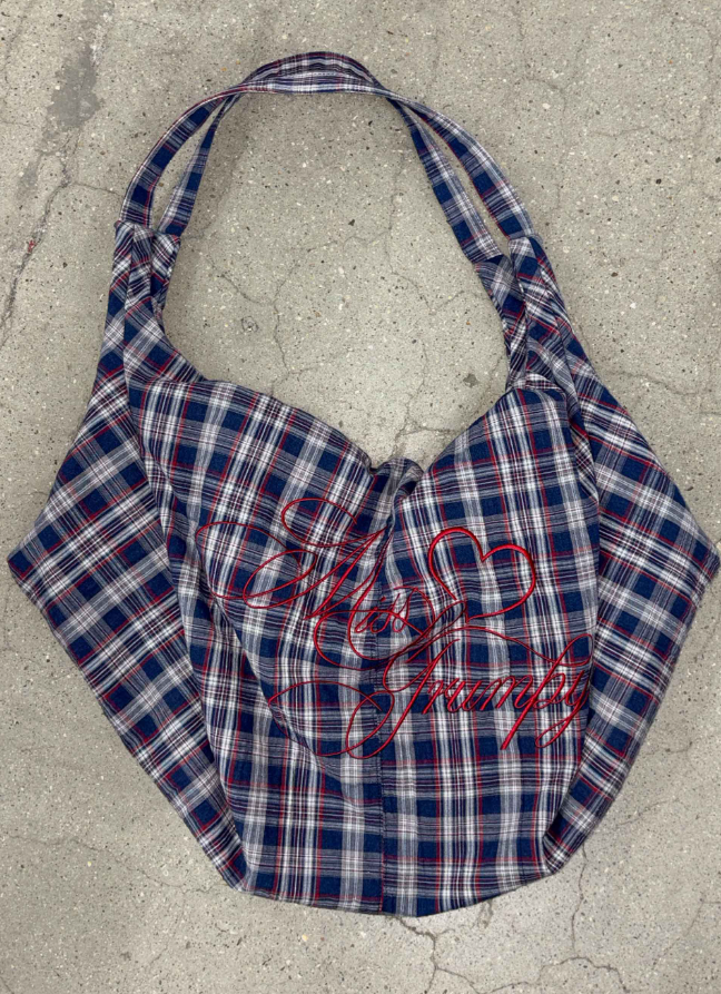 【SCULPTOR】Plaid Big Hobo Bag  - 2 colors