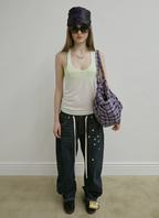 【SCULPTOR】Plaid Big Hobo Bag  - 2 colors
