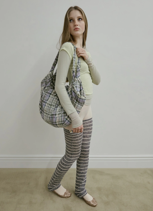 【SCULPTOR】Plaid Big Hobo Bag  - 2 colors