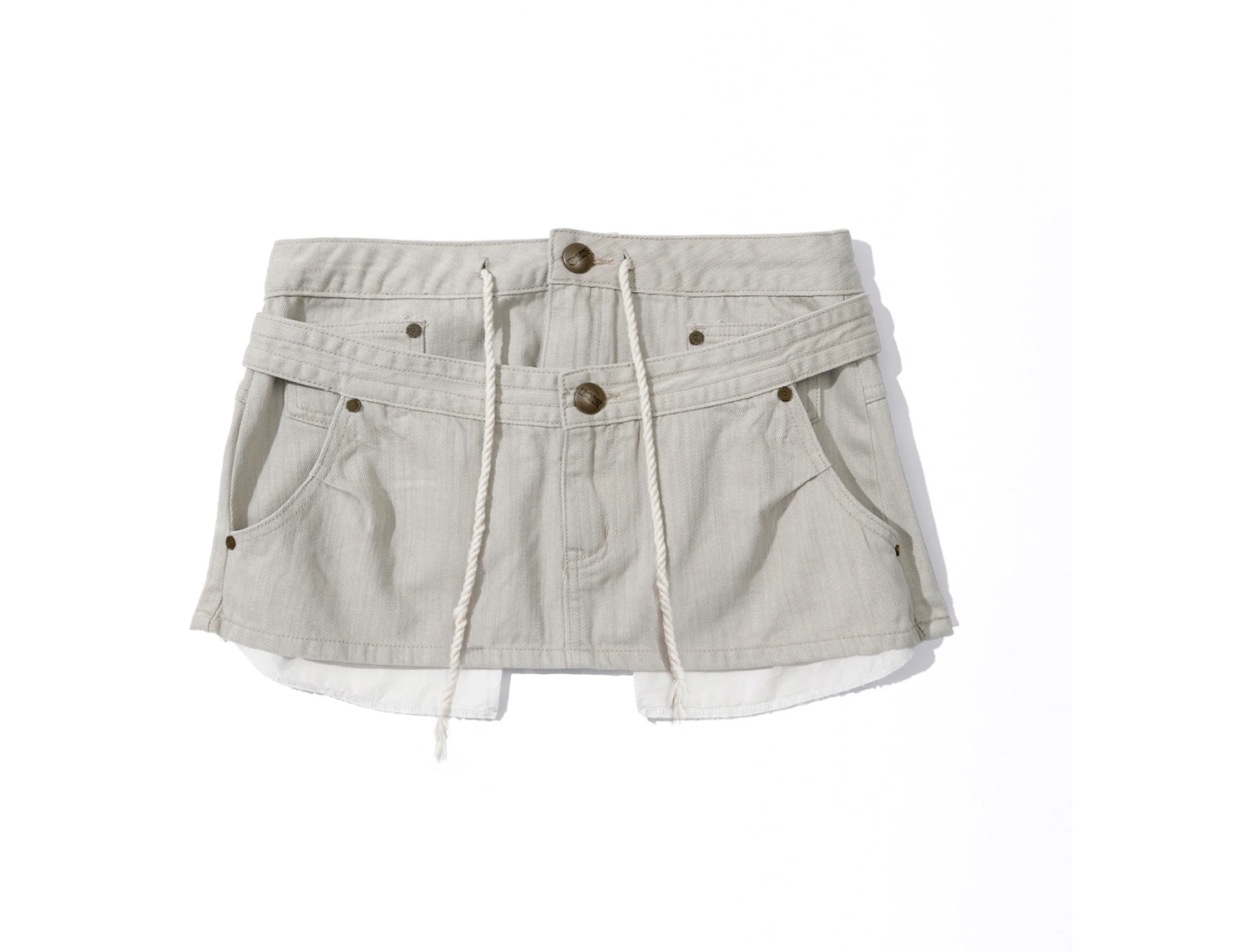 【SCULPTOR】Apron Layered Mini Skirt - 3 colors