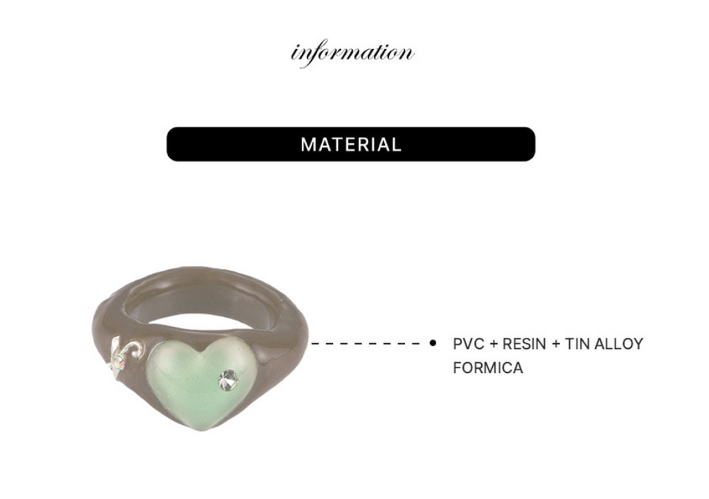 【NFF】prism heart ring - 2 colors