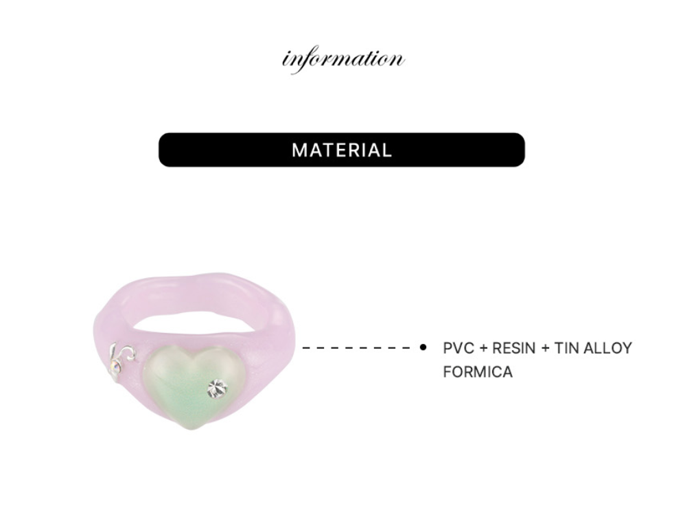 【NFF】prism heart ring - 2 colors